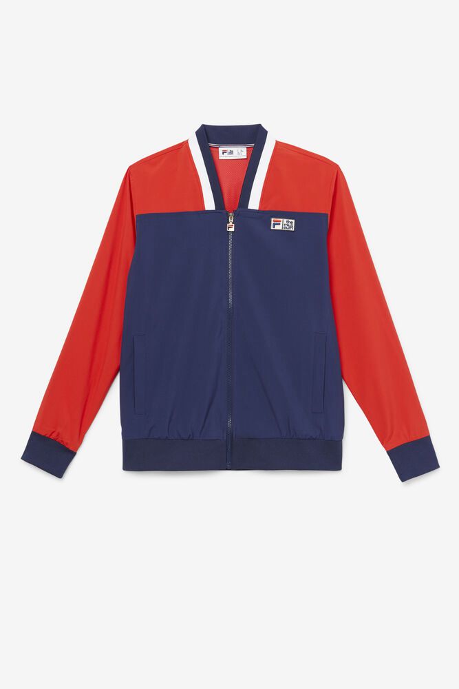 Fila Jacket X The Museum Track Mens Navy/Red - India GRE-961728